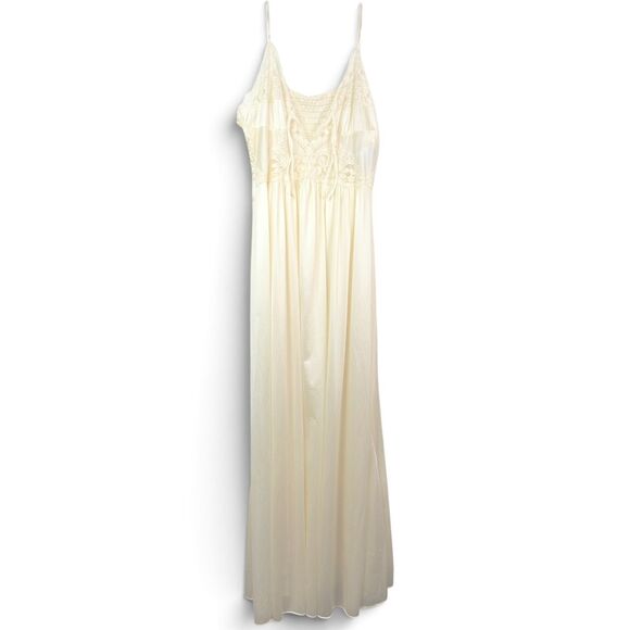 Lily of France Dresses & Skirts - ivory vintage lace nightgown large satin maxi lord & taylor by lily of france